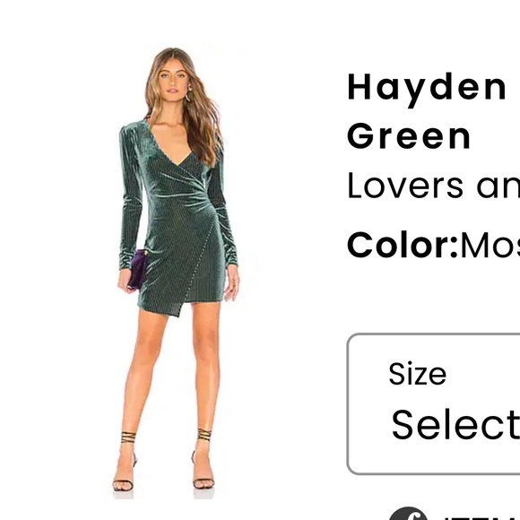 Lovers and Friends Hayden Mini dress in green - Picture 1 of 5